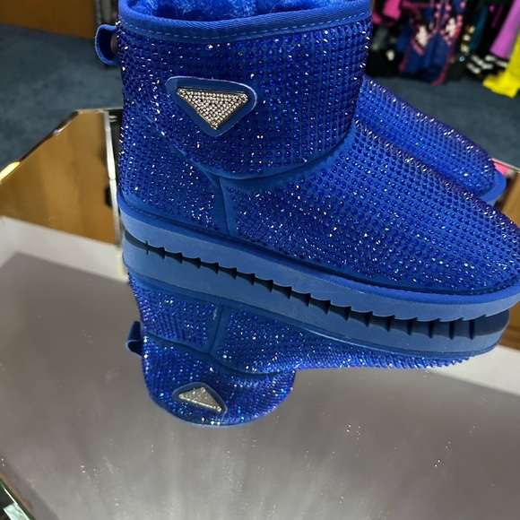 Cape Robbin Shoes - Cape Robbin Blue Rhinestone Boots 11 never worn